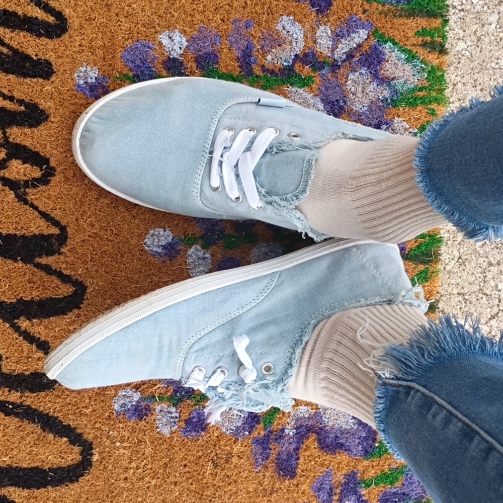 Lola Frayed Slip On Sneakers - Picture 2 of 4